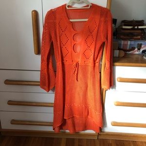 SOLD Bathing suit cover up/crochet dress